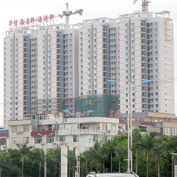 欽州港金海灣花園海逸軒、海名軒采用第三代太空隔熱涂料